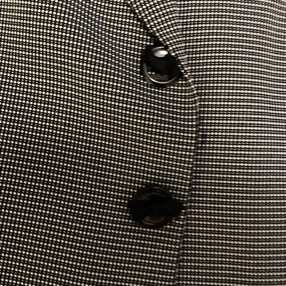 Tahari Black & White Houndstooth Blazer Jacket | Classic Career Workwear Medium - Picture 8 of 10